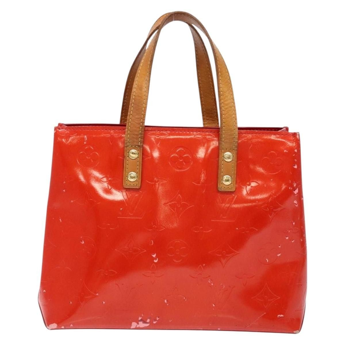 Louis Vuitton LOUIS VUITTON Monogram Vernis Reade PM Hand Bag Red Rouge Size ONE SIZE - 3 Thumbnail