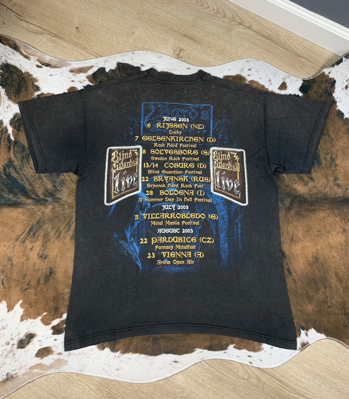 Band Tees × Vintage Vintage 2003 Blind Guardian All Over Print T Shirt Tee 00s Size US L / EU 52-54 / 3 - 2 Thumbnail