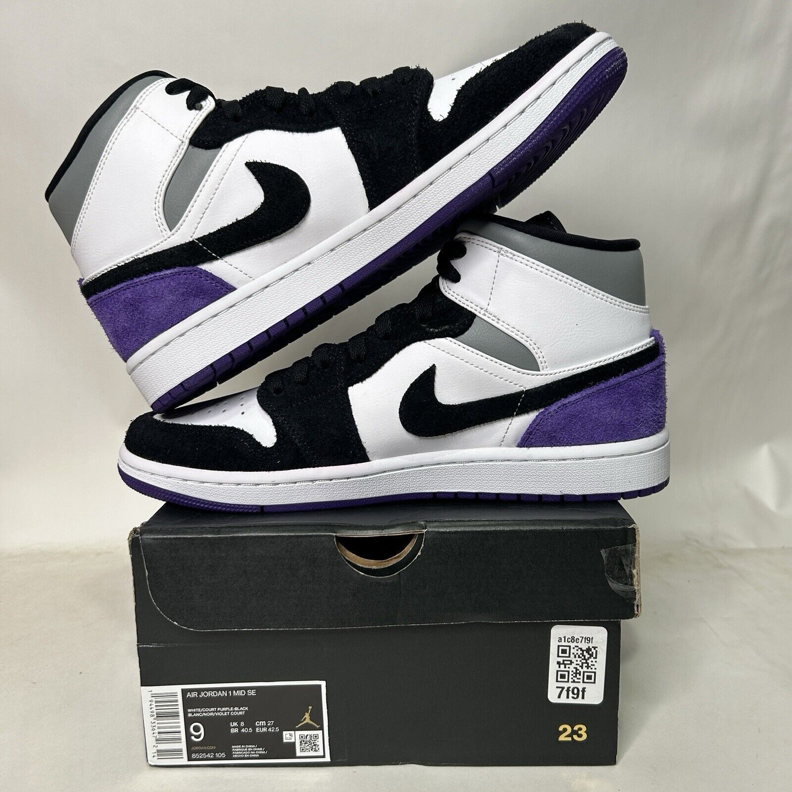 Nike Nike Air Jordan 1 Mid SE “Varsity Court Purple” 2024 Size US 9 / EU 42 - 3 Thumbnail