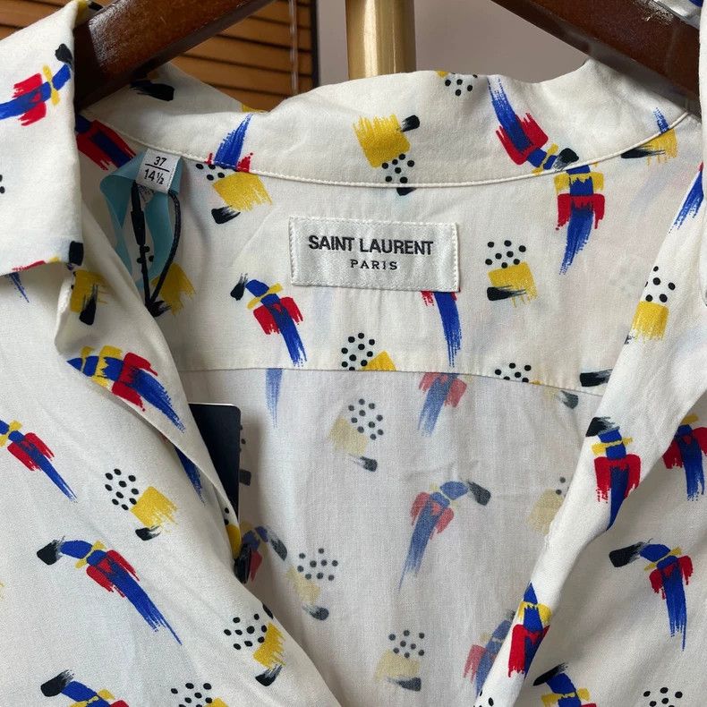 Yves Saint Laurent Saint Laruent size 37 Colorful Graffiti Print Short Sleeve Size US M / EU 48-50 / 2 - 3 Thumbnail