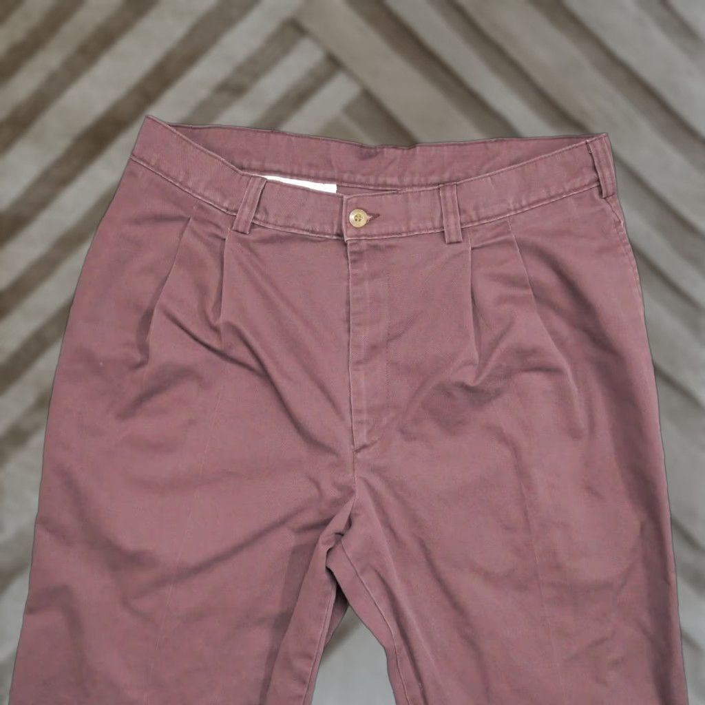 Vintage VINTAGE Duxbak Pants Mens 34x30 Pleated Chino Blue 90s Straight Classic Casual Workwear Mens Size US 33 - 1 Thumbnail