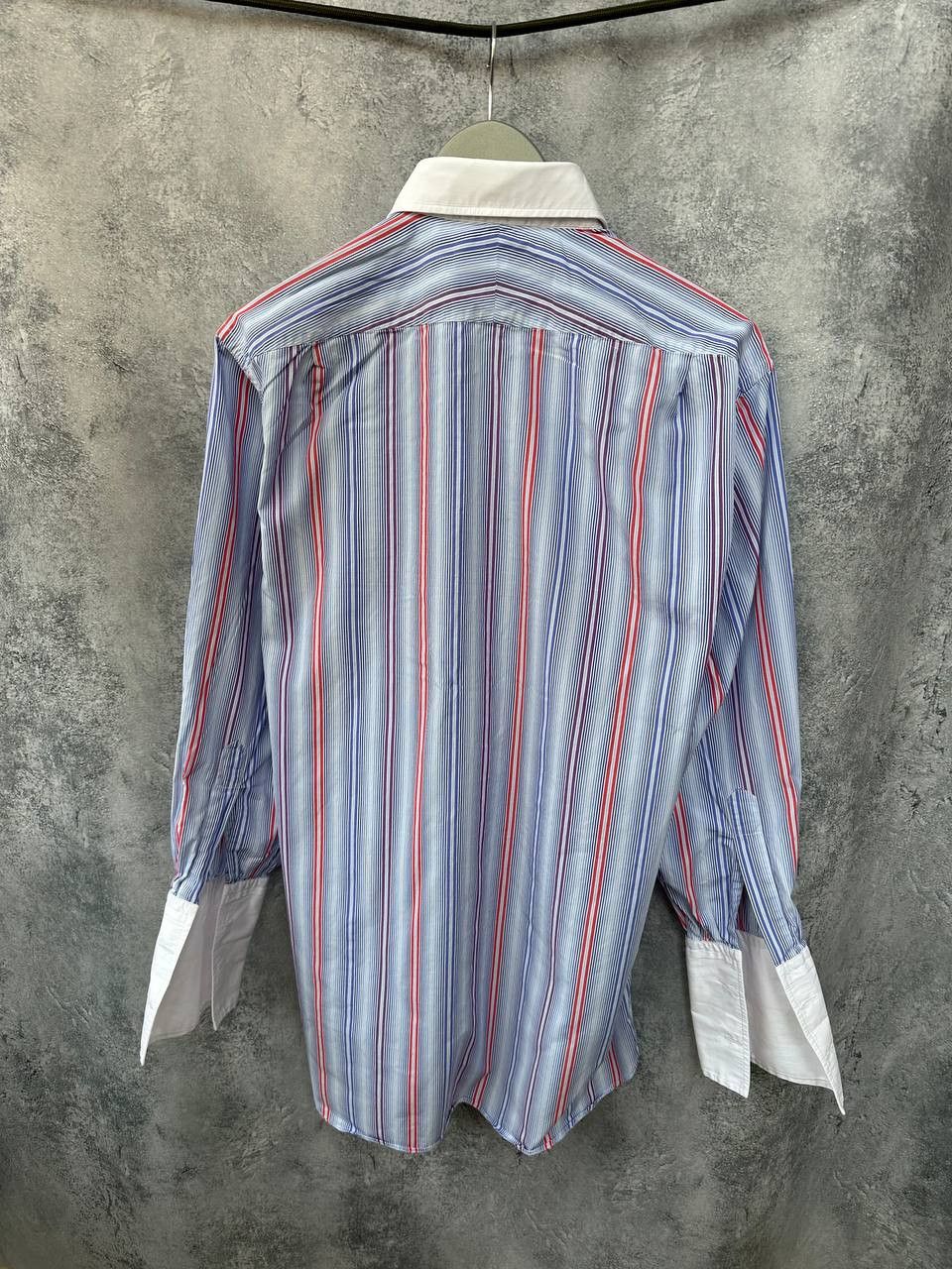 Designer Turnbull & Asser Stripe Dress Shirt Button Up England Luxury Size US L / EU 52-54 / 3 - 3 Thumbnail