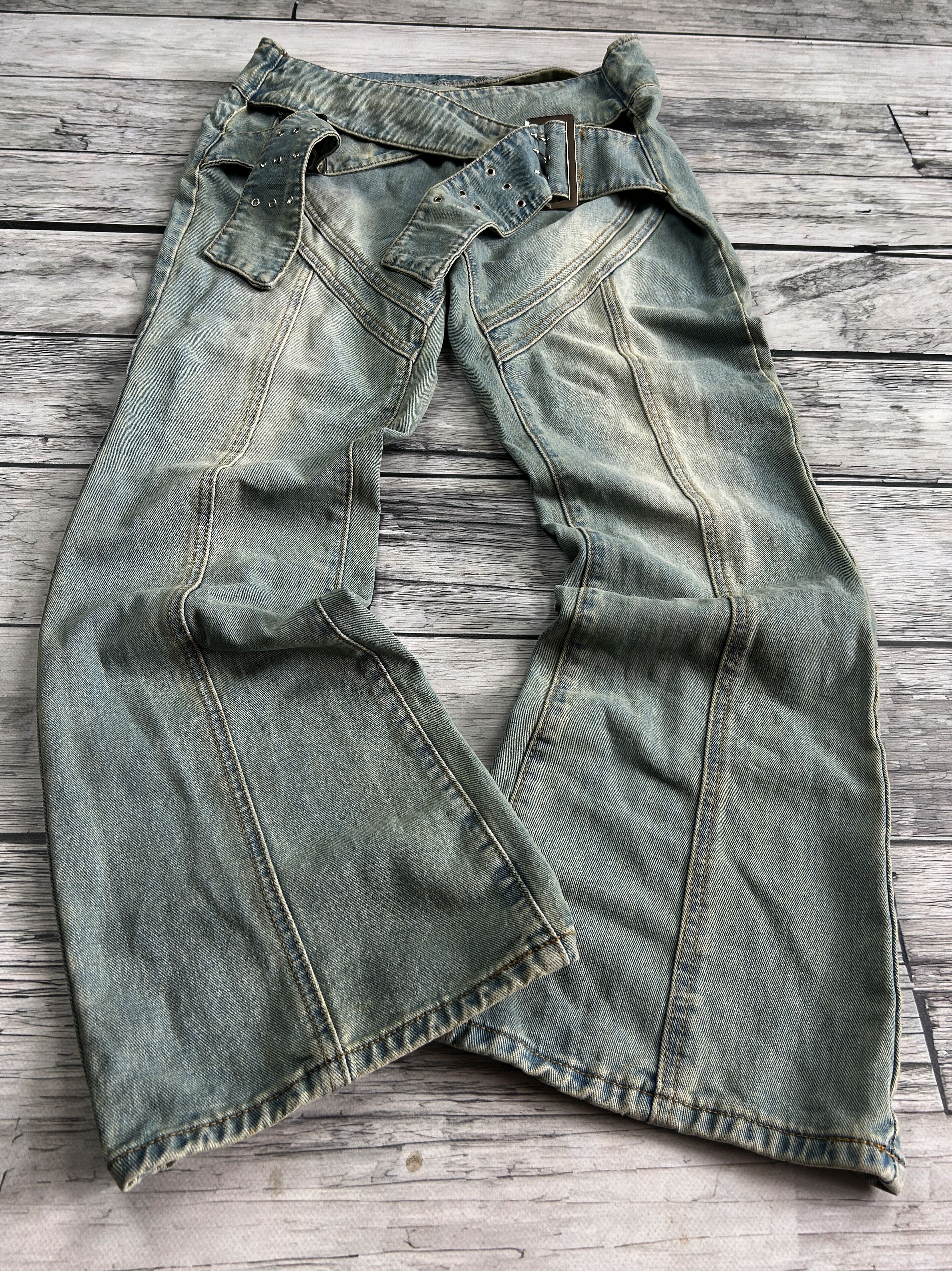 Pre-owned Hysteric Glamour X If Six Was Nine Vtg Rick Owens Balenci Style Washed Bondage Jeans Carti Type