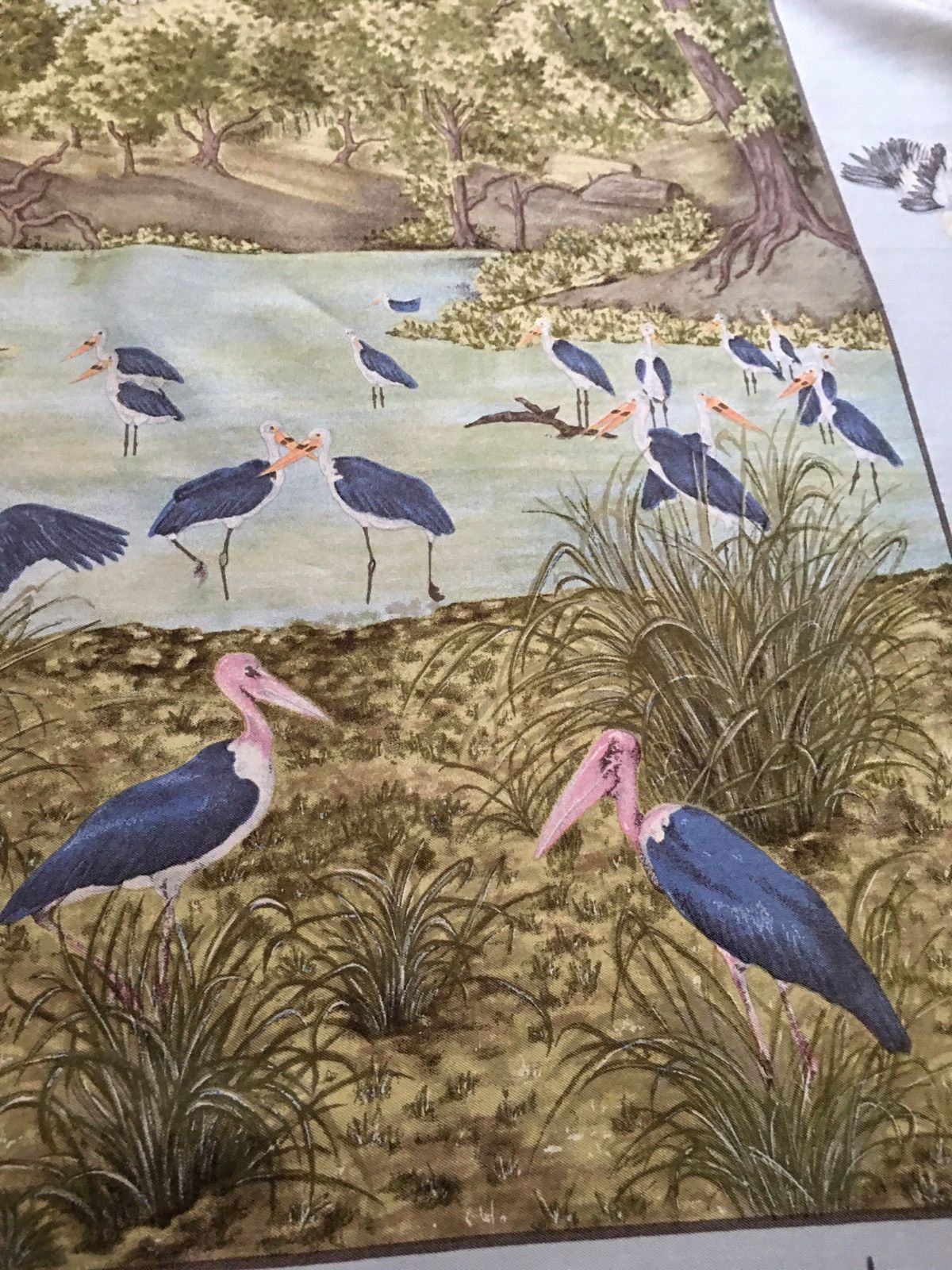 Vintage J. et F. Sommer. Vintage 1960 Marabou Motif Silk Scarf Size ONE SIZE - 4 Thumbnail