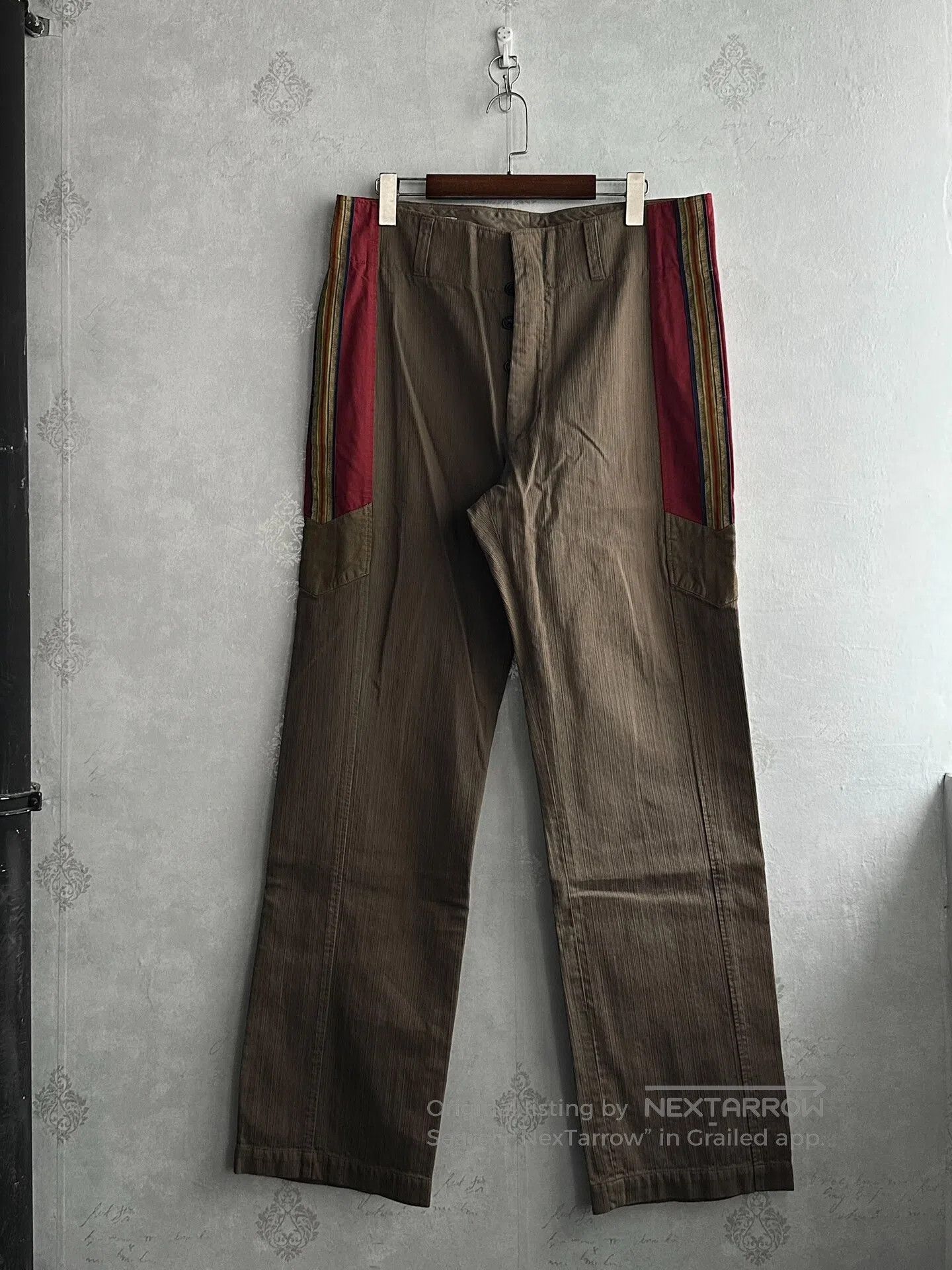 Dries Van Noten DRIES VAN NOTEN 00s Belt-sewn long pants| Size US 34 / EU 50 - 1 Thumbnail