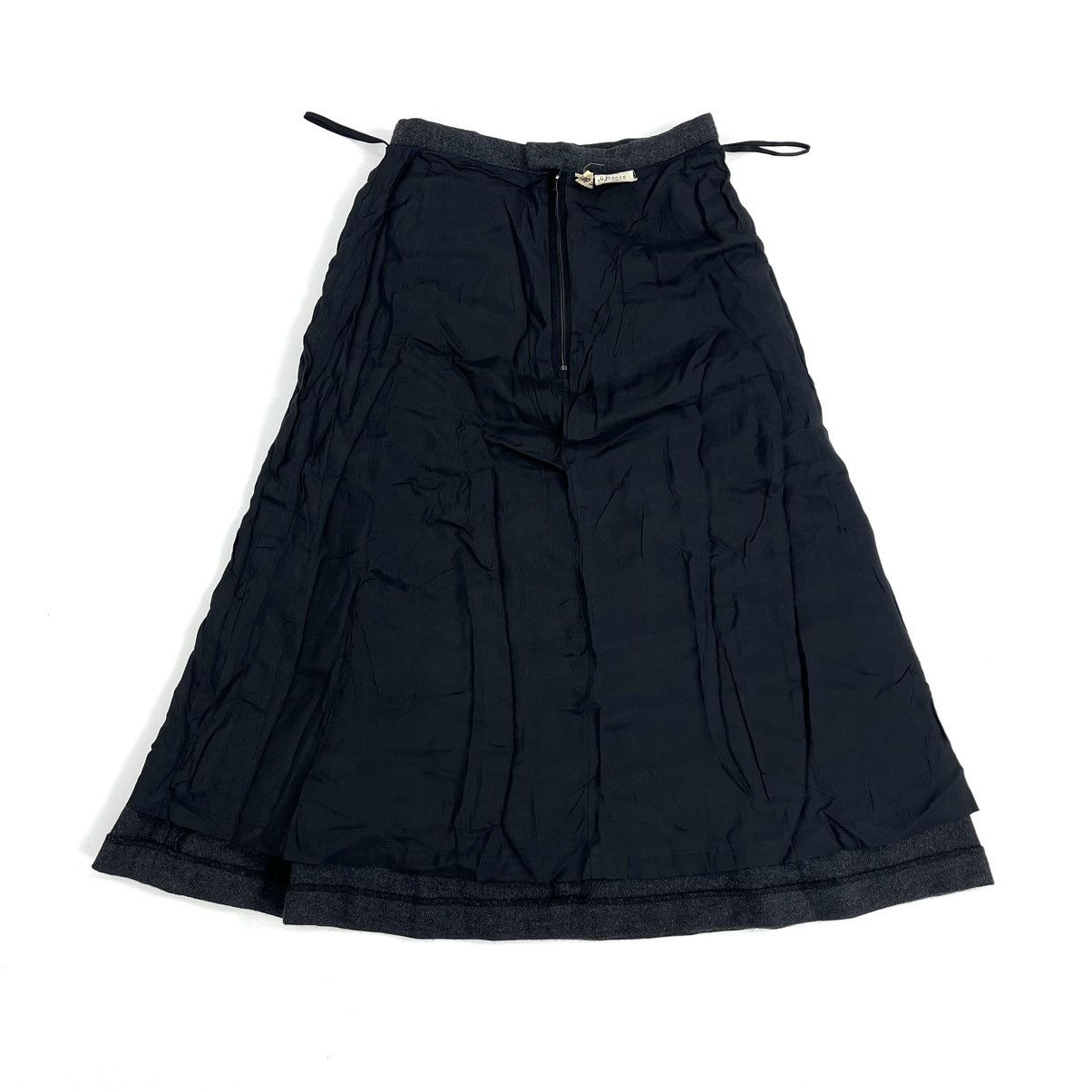 Comme des Garcons 1990s Vintage Comme Des Garcons CDG Midi Skirt Charcoal Size 25" / US 0 / IT 36 - 12 Thumbnail