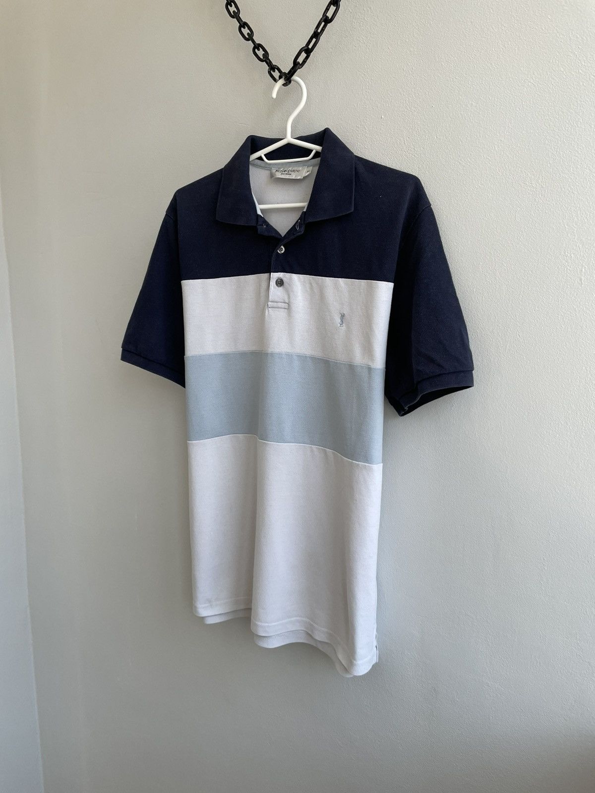 Yves Saint Laurent Yves Saint Laurent YSL Stripped Polo Shirt T Shirt Tee Size US M / EU 48-50 / 2 - 2 Thumbnail
