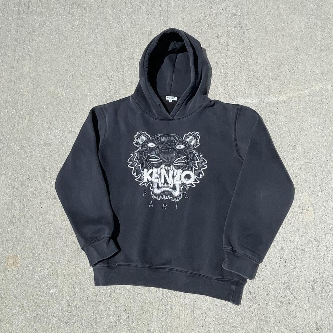 Kenzo Kenzo Tiger Embroidered Hoodie Black XL Authentic Size US XL / EU 56 / 4 - 1 Thumbnail