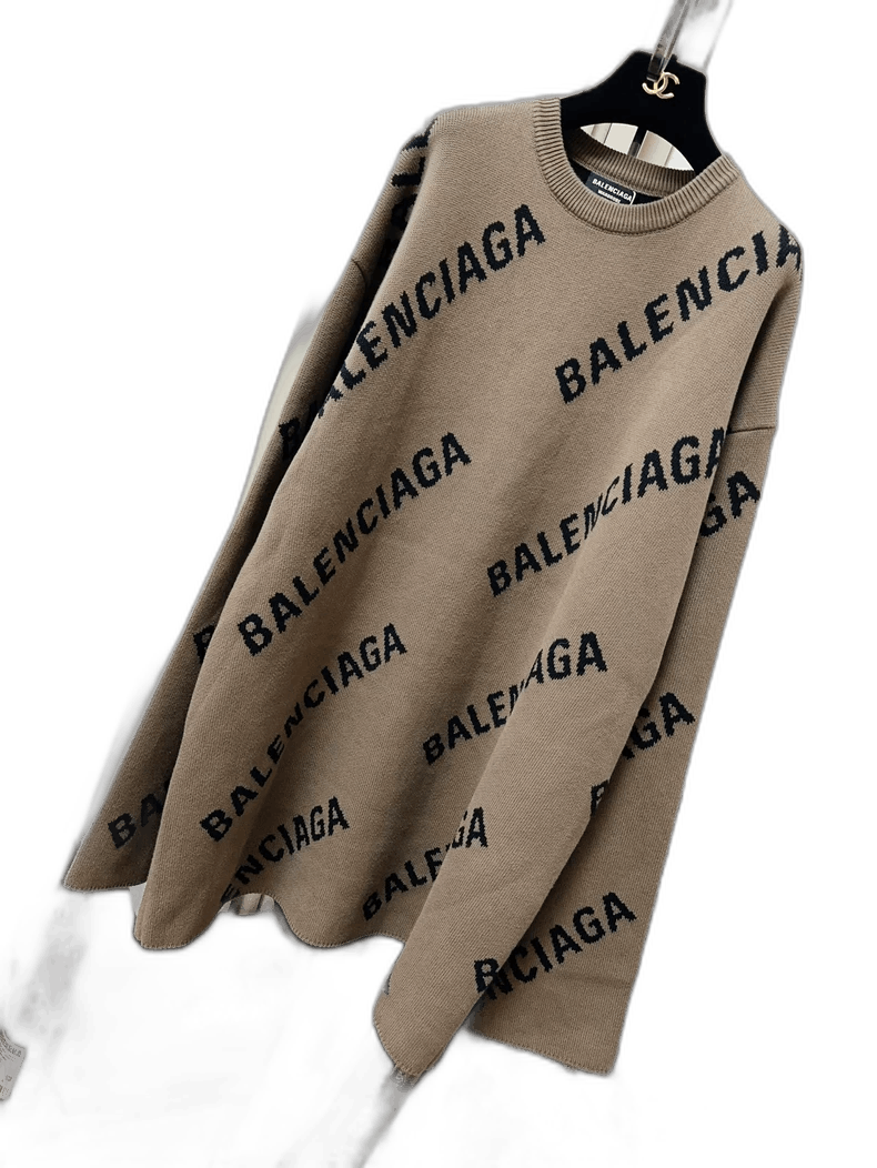 Balenciaga Balenciaga Logo Print Long Sleeve Sweater Size M / US 6-8 / IT 42-44 - 1 Thumbnail