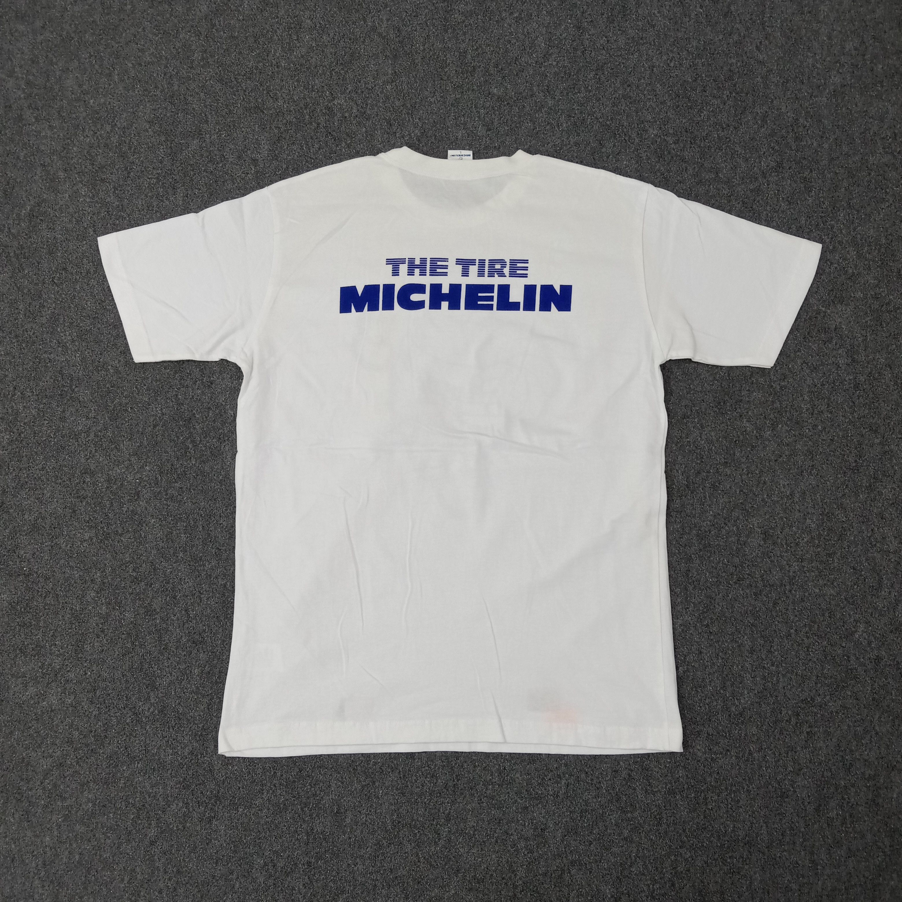 Vintage The Tire Michelin Racing Motorsports Tshirt C259N6 Size US L / EU 52-54 / 3 - 4 Thumbnail