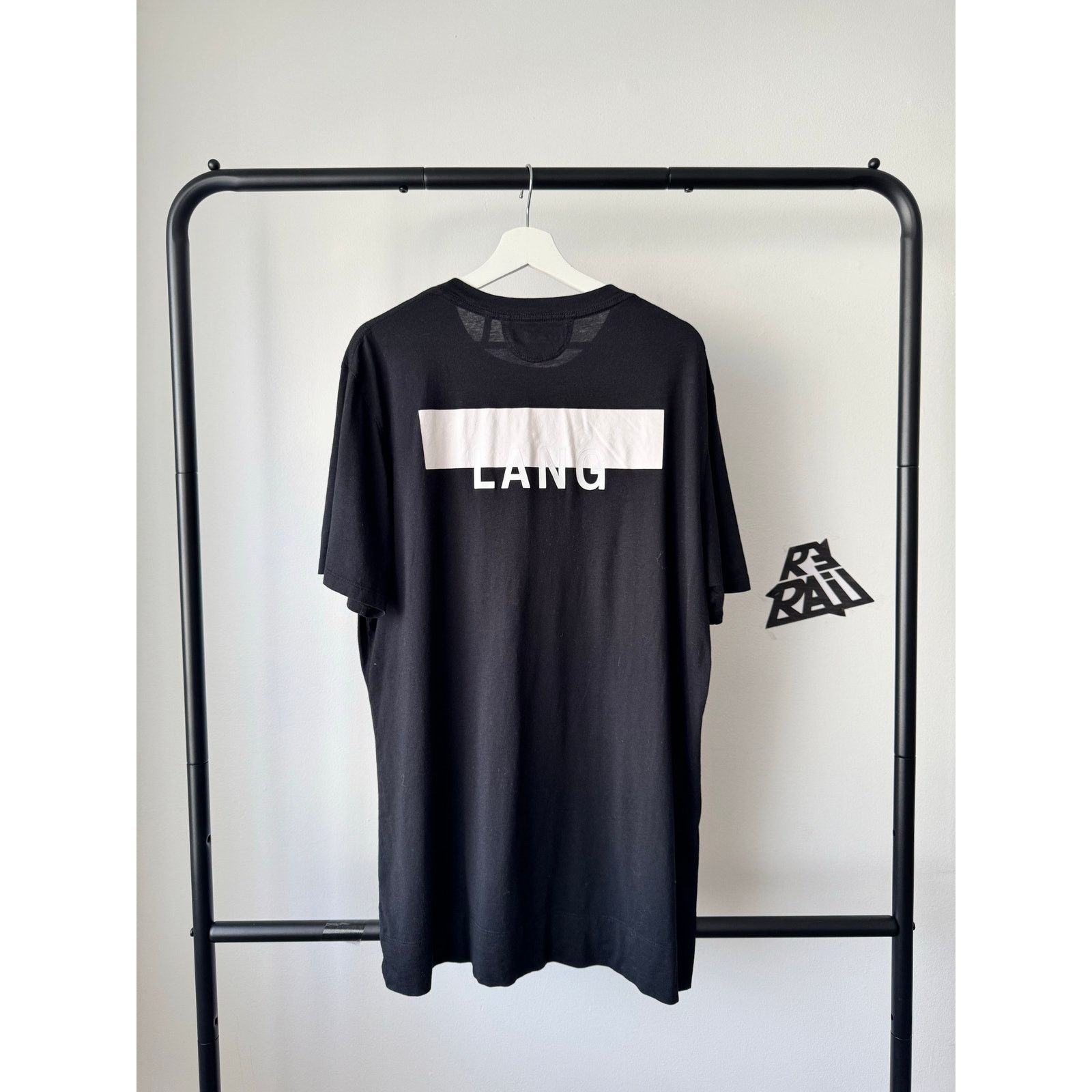 Helmut Lang Helmut Lang Logo Bar Short Sleeve T-Shirt Black Size US L / EU 52-54 / 3 - 2 Thumbnail