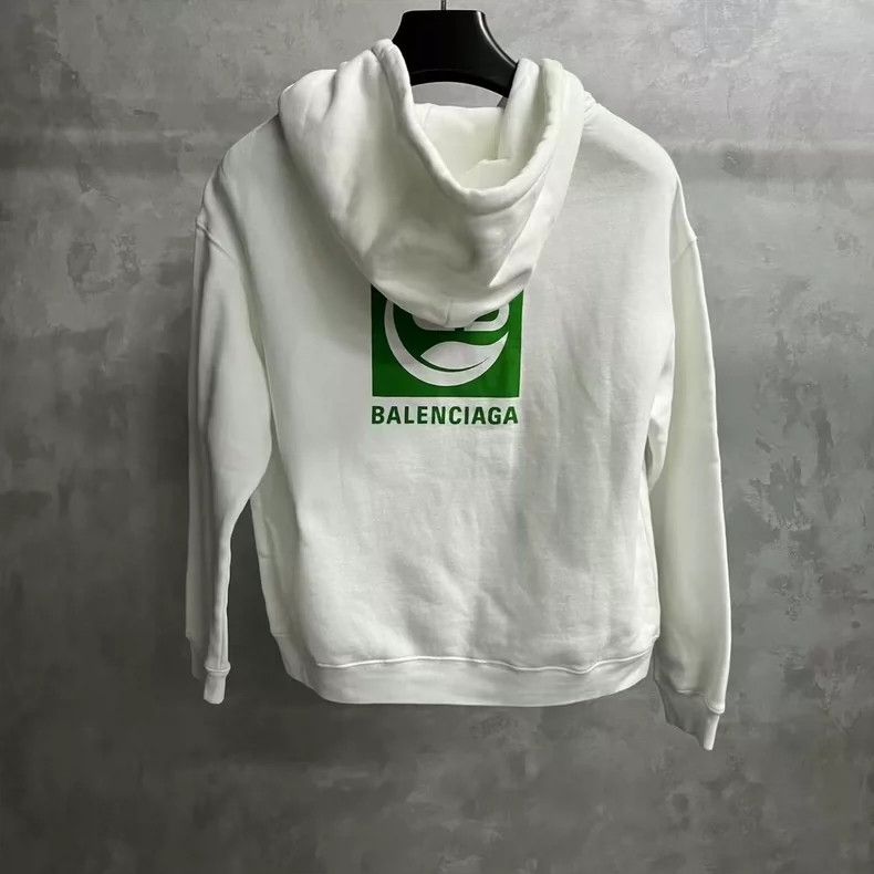Balenciaga Balenciaga White Eco-Friendly BBLogo Hoodie Size US M / EU 48-50 / 2 - 2 Thumbnail