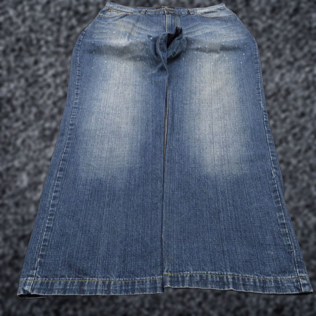 Sean John VINTAGE Sean John Jeans Baggy 38 Men 5-Pocket Denim 10" Leg Opening Wide-Leg Grunge 90s Y2K VTG 2000s Logo Embroidered Blue Size US 38 / EU 54 - 1 Thumbnail