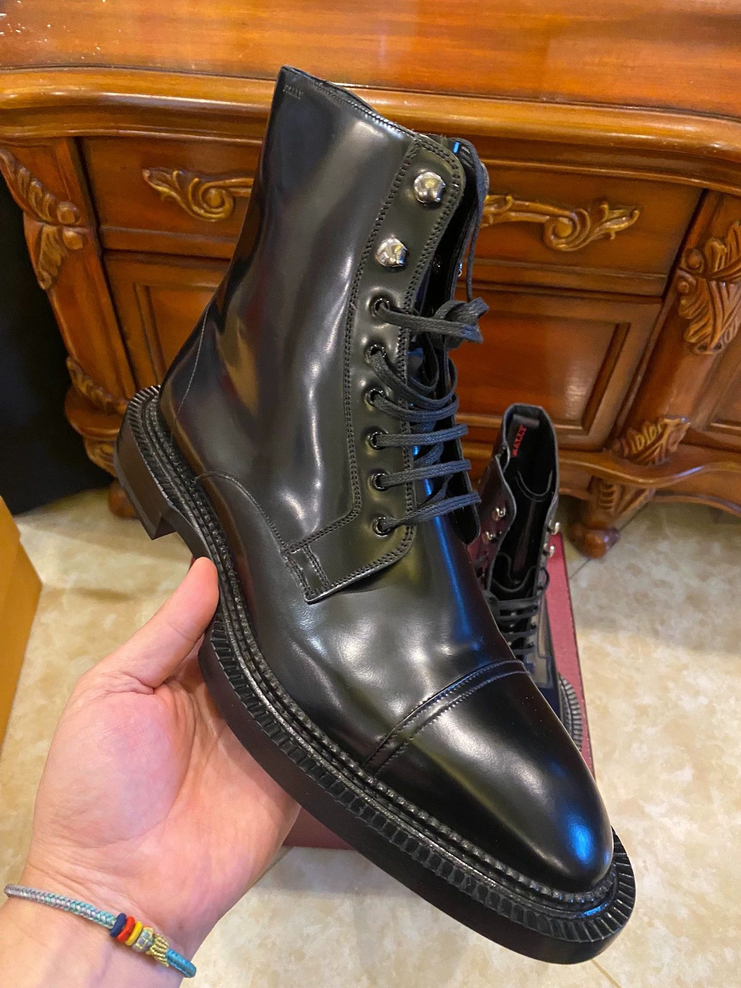 Bally BALLY SWISS MADE Hightop Leather Boots 7 Wide Band Size US 8 / EU 41 - 4 Thumbnail