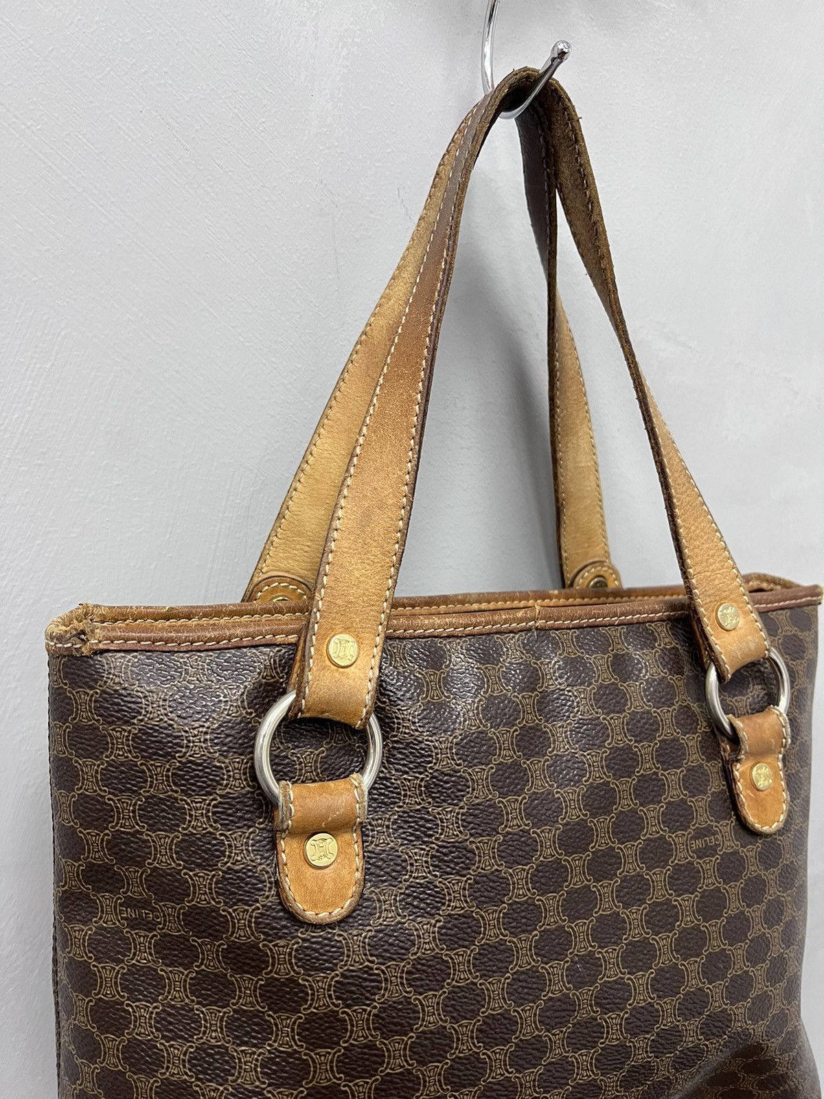 Celine × Vintage HOT ITEM💣💣Authentic Celine Monogram Tote Bag Size ONE SIZE - 8 Thumbnail