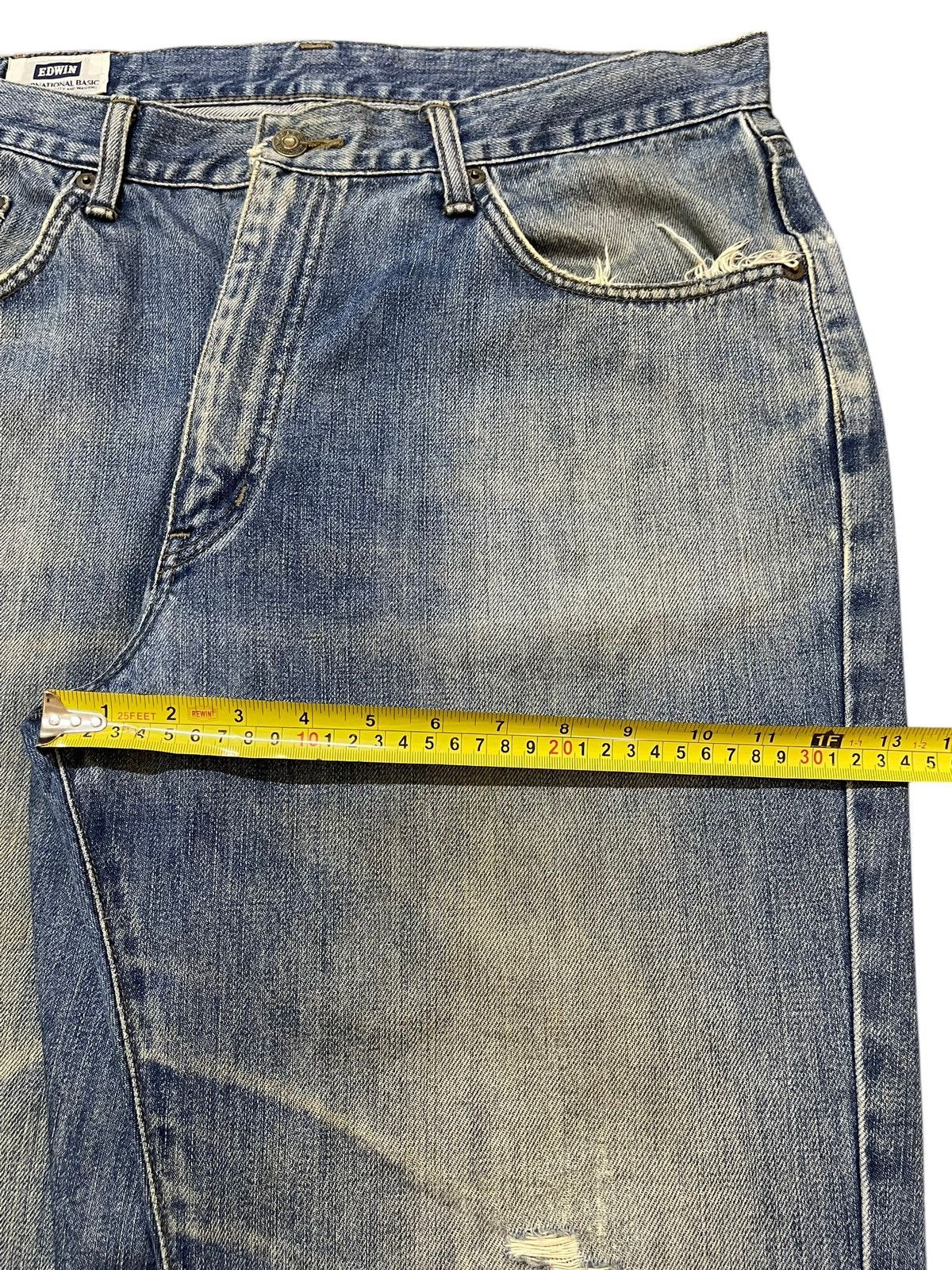 Edwin Vintage 90s Edwin 404 Mud Wash Distressed Style Baggy Jeans Size US 36 / EU 52 - 16 Thumbnail