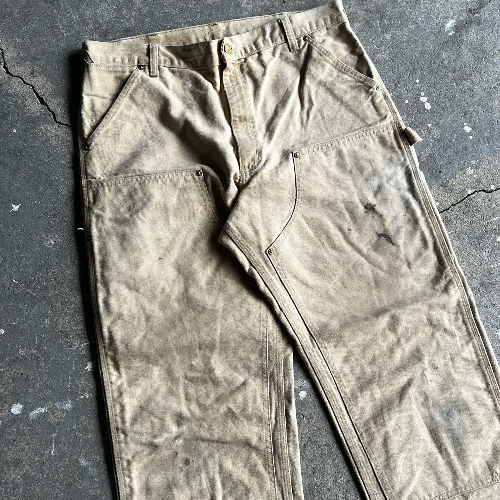 Carhartt × Vintage Carhartt brown double knee work wear carpenter pants Size US 35 - 2 Thumbnail
