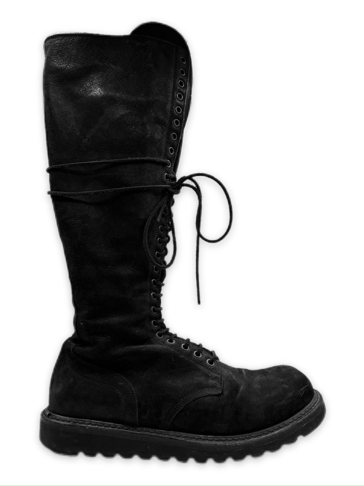 Rick Owens Rick Owens Side Zip Combat High Top Black Leather Boots Size US 10 / EU 43 - 3 Thumbnail