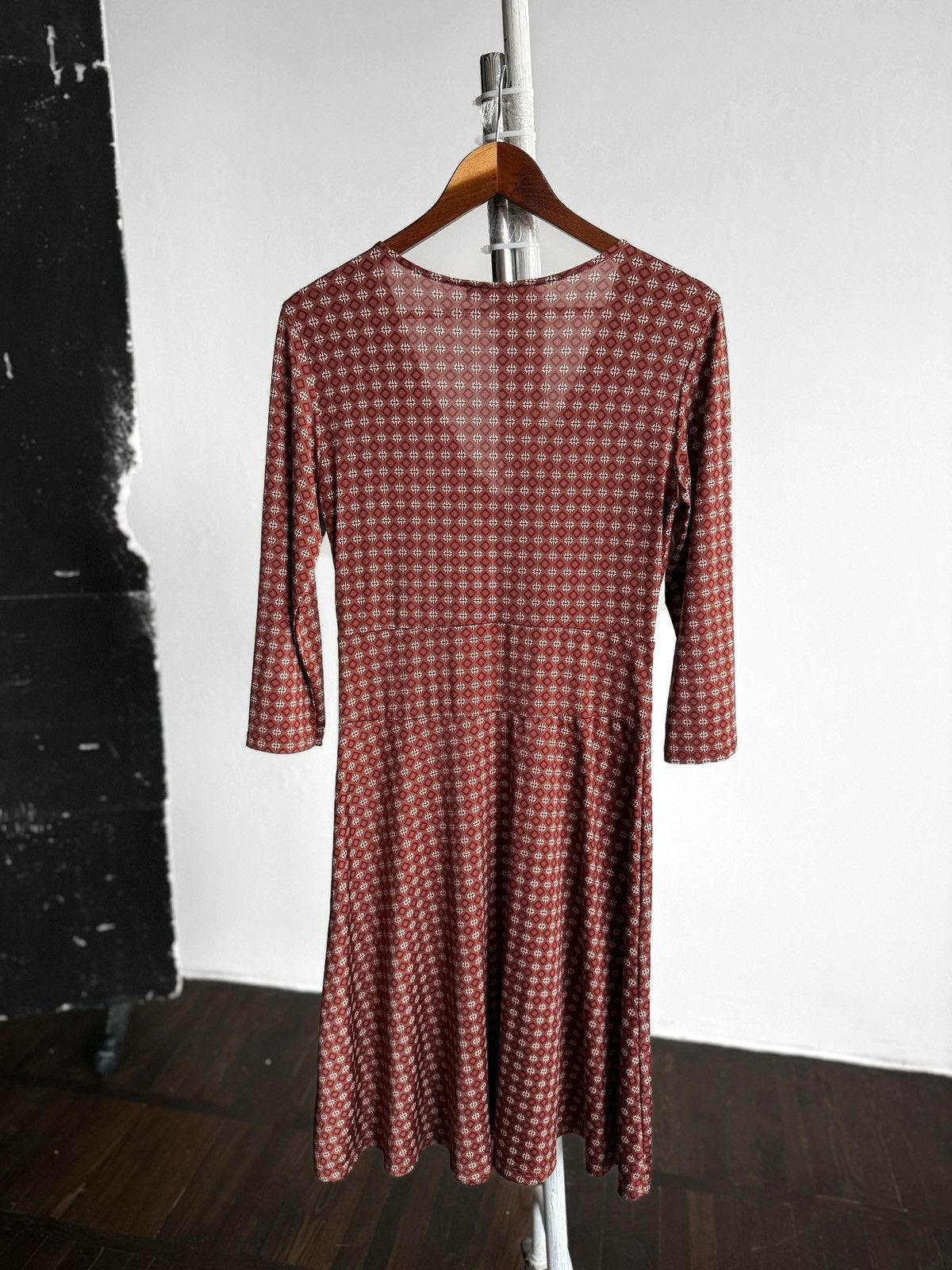 Ilse Jacobsen Ilse Jacobsen Hornbaek Womens Brown Geo Print Wrap Dress Size M / US 6-8 / IT 42-44 - 2 Thumbnail