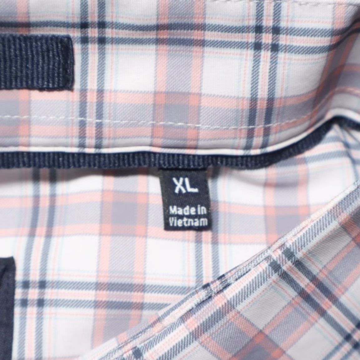 Pinko Chatham Road Performance High Stretch Polyester Plaid Long Sleeve Button Up Shirt Pink XL Men’s Slim Shirt Size US XL / EU 56 / 4 - 6 Thumbnail
