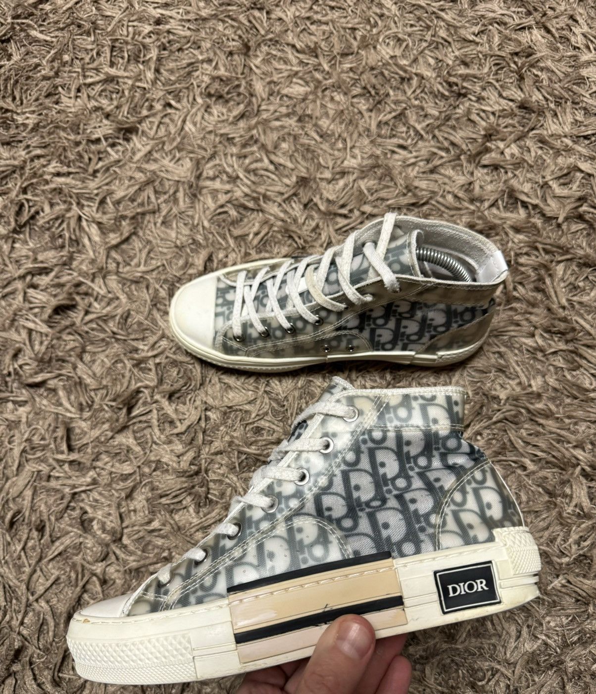 Dior Dior monogram high top sneakers monogram 37 size CD Size US 7 / IT 37 - 2 Thumbnail