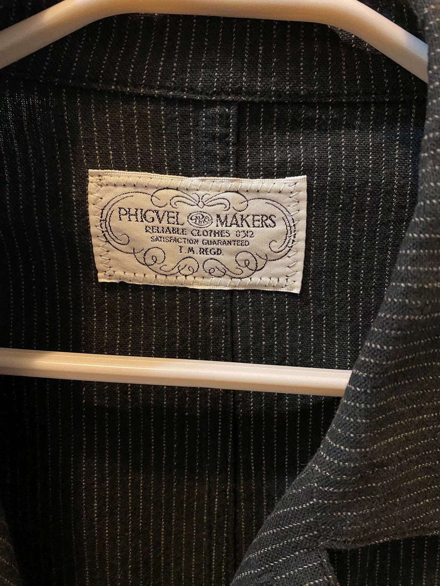 PHIGVEL MAKERS & Co. Phigvel Black Striped Linen Trench Coat Size US M / EU 48-50 / 2 - 3 Thumbnail