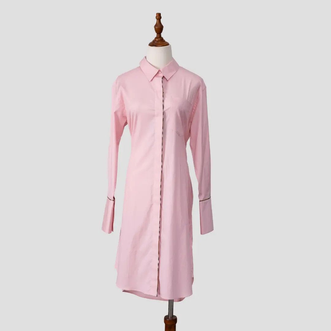 Burberry o1w1db10326 Piping Checked Dress in Pink Size S / US 4 / IT 40 - 1 Thumbnail