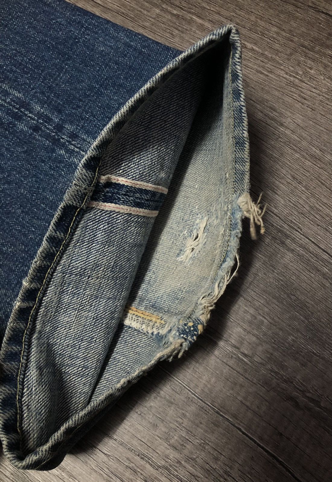 The Real McCoy's × Vintage Joe McCoy Selvedge Distressed denim Jeans Size US 29 - 4 Thumbnail