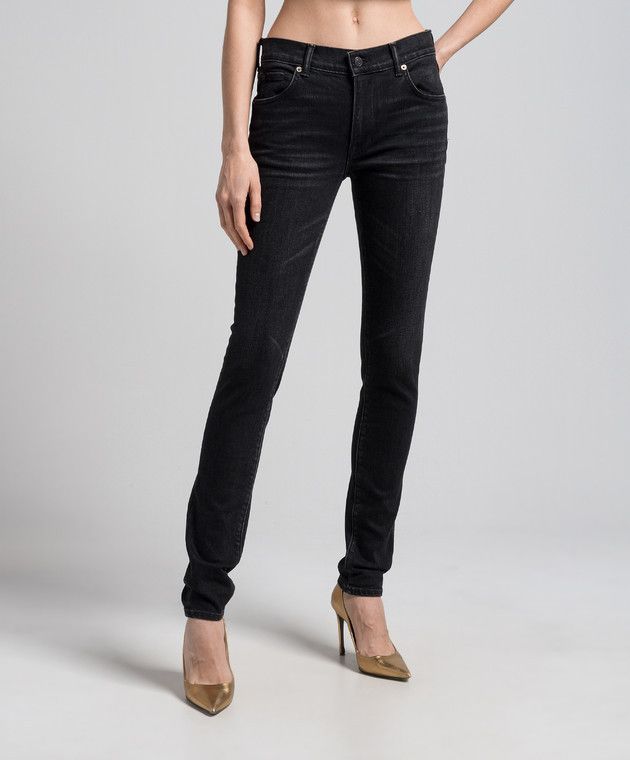 Tom Ford o1w1db10525 PAD113 Skinny Jeans in Black Size 28" / US 6 / IT 42 - 3 Thumbnail