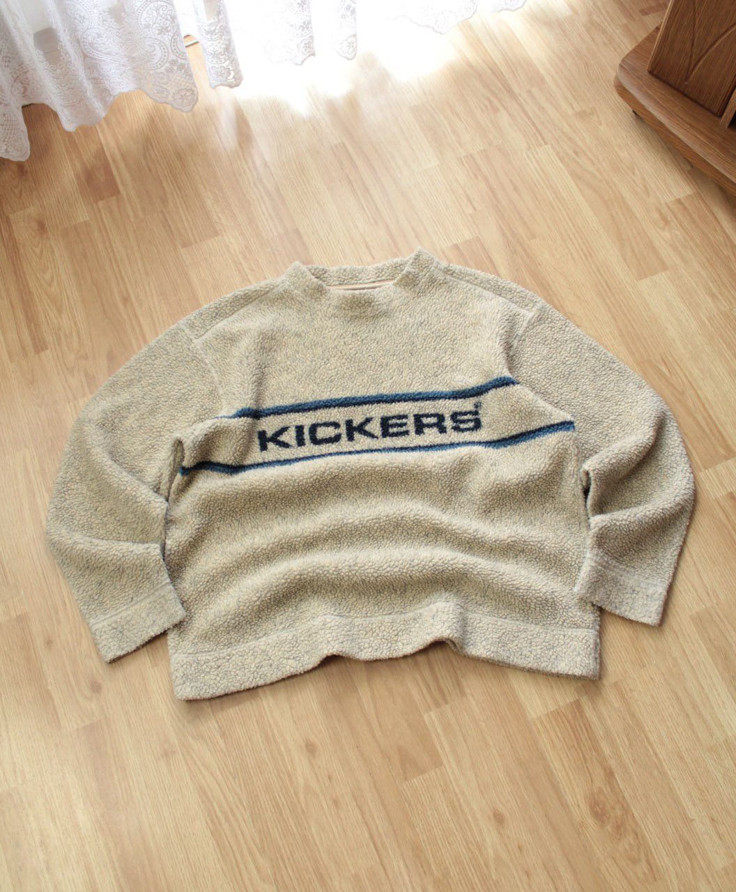 Kickers 🔥 KICKERS VINTAGE BIG LOGO FLEECE TEDDY Sweatshirt Pullover Size US L / EU 52-54 / 3 - 1 Thumbnail