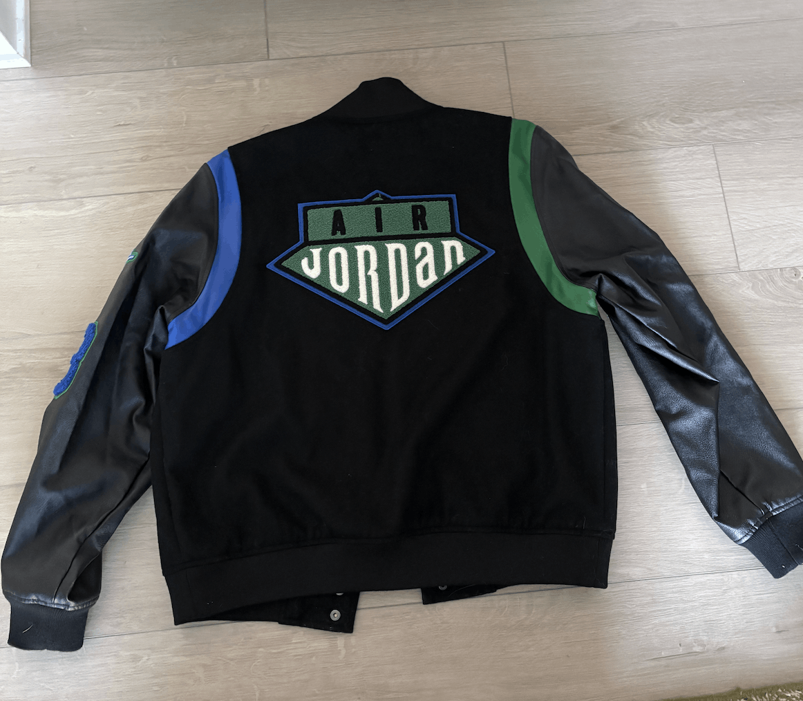 Jordan Brand Jordan x Aleali May Varsity Jacket XSmall Black Green Blue Size XS / US 0-2 / IT 36-38 - 1 Thumbnail