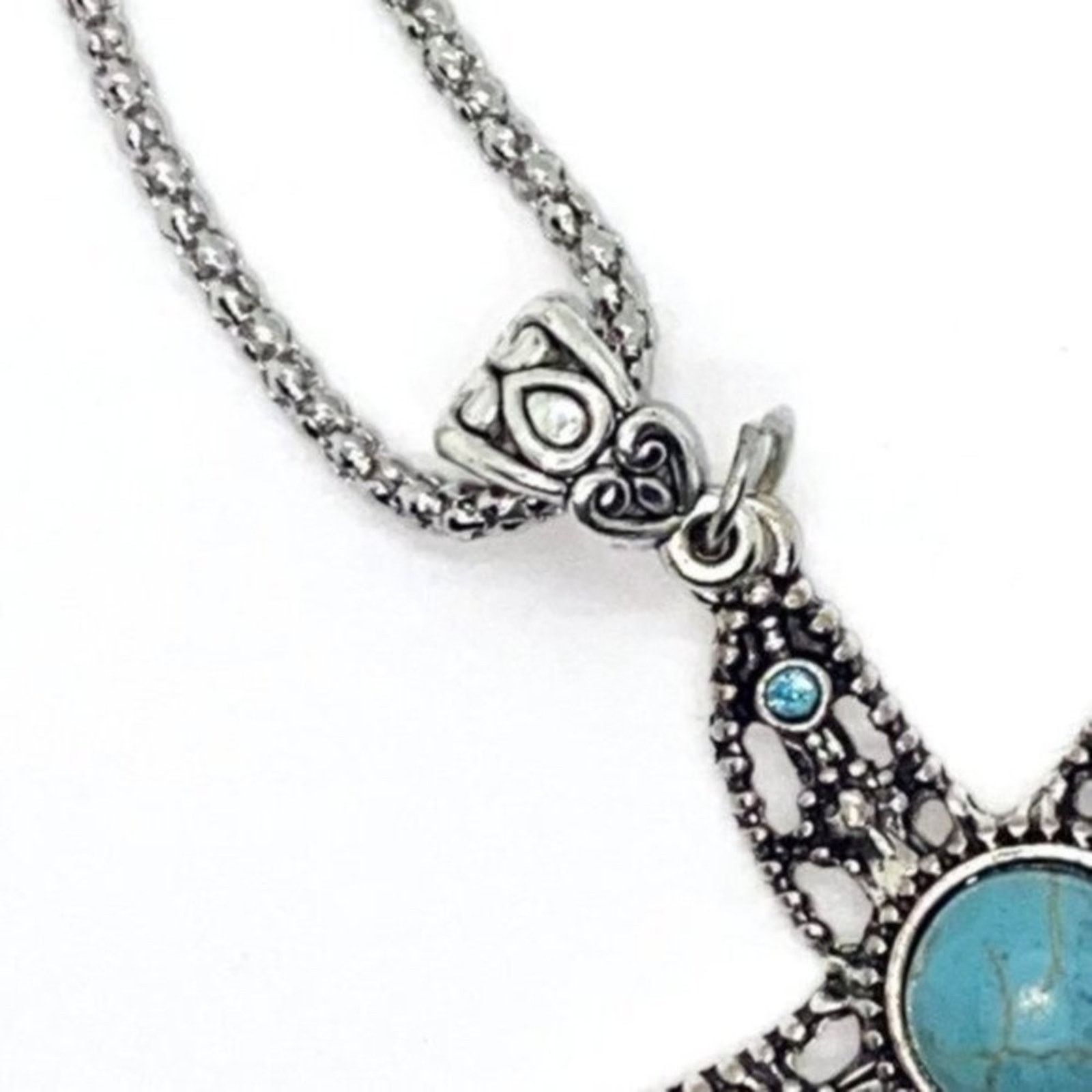 Handmade Silver-Tone Turquoise Starfish Necklace Size ONE SIZE - 5 Thumbnail