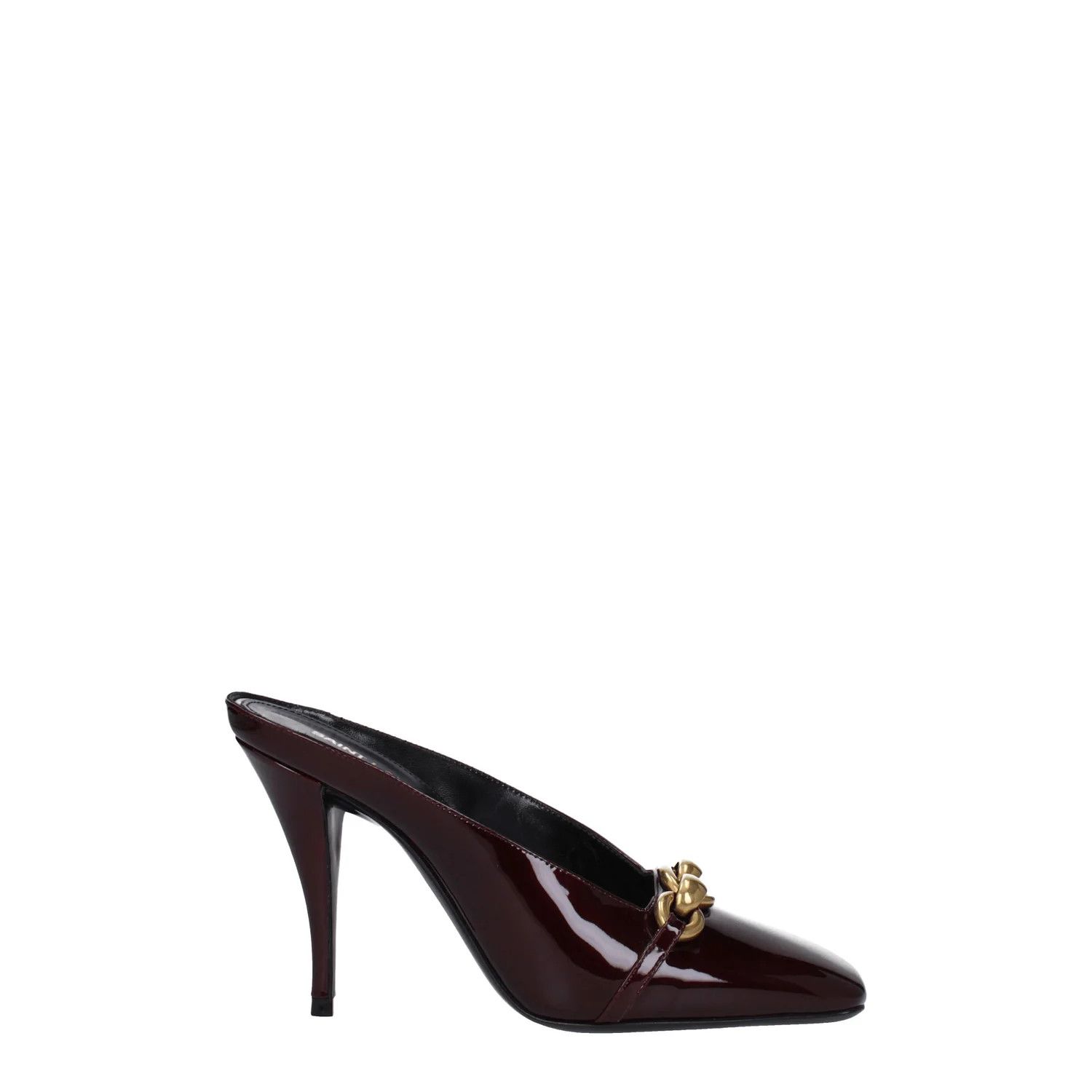 Saint Laurent Paris o1s1wg110425 756175 Le Maillon 95 Mules in Deep Bordeaux Size US 7 / IT 37 - 1 Thumbnail