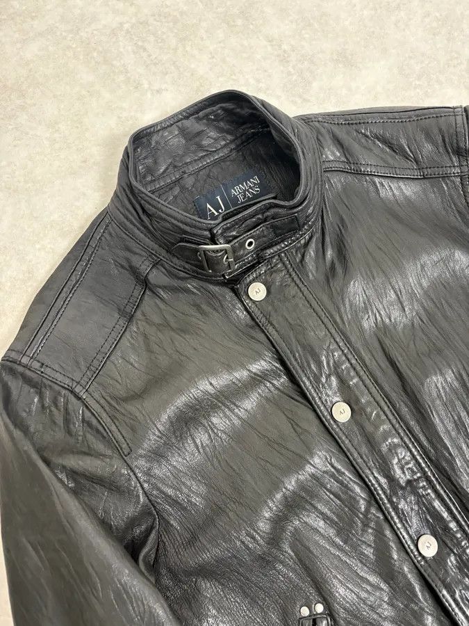 Armani 2000s Armani Prenium Black Leather Jacket Size US L / EU 52-54 / 3 - 5 Thumbnail