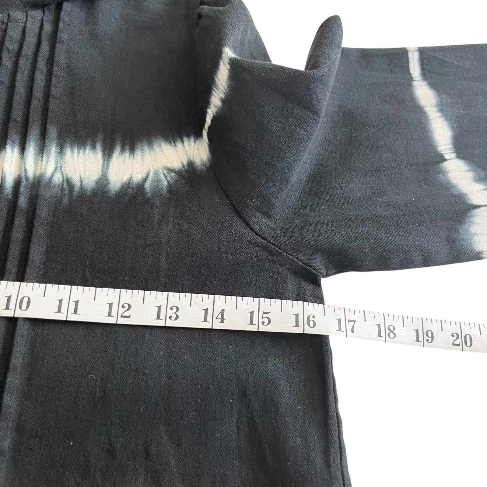 Other Steph Black Denim Tie Dye Exaggerated Collar Dress Size XS / US 0-2 / IT 36-38 - 10 Thumbnail