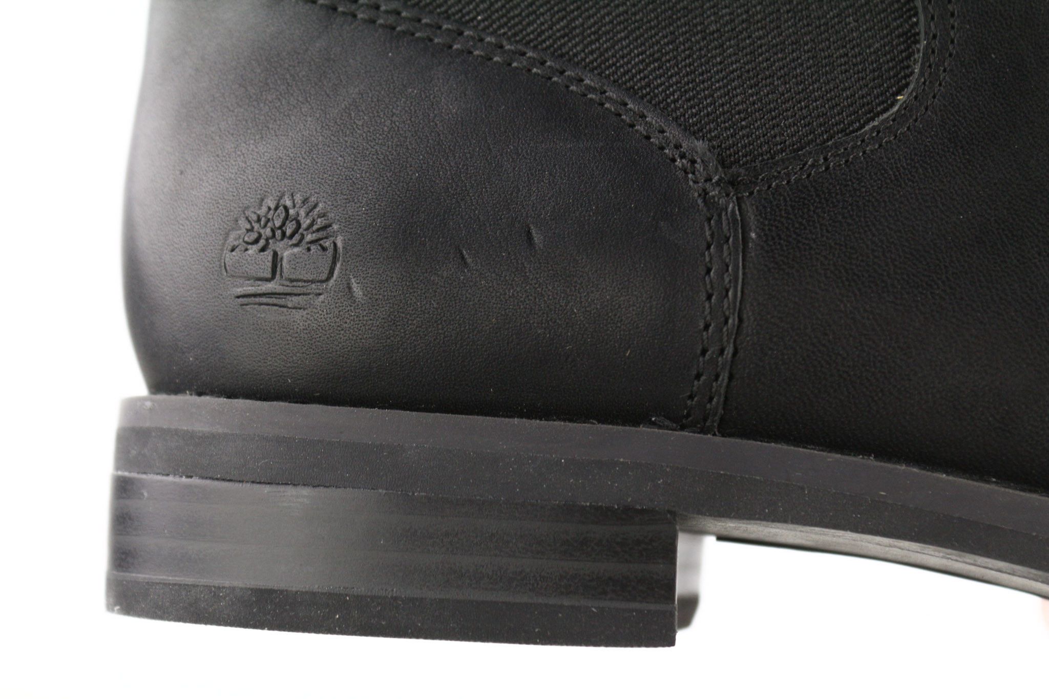 Timberland A1KHL UK5 Black Pull Tab Leather Mid Top Boots 79955 Size US 5.5 / IT 35.5 - 10 Thumbnail