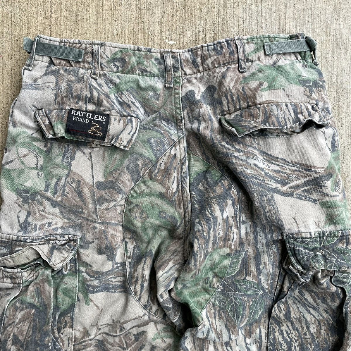Realtree Vintage Rattlers Brand RealTree Camo Cargo Pants Mens 33x29 Size US 33 - 3 Thumbnail