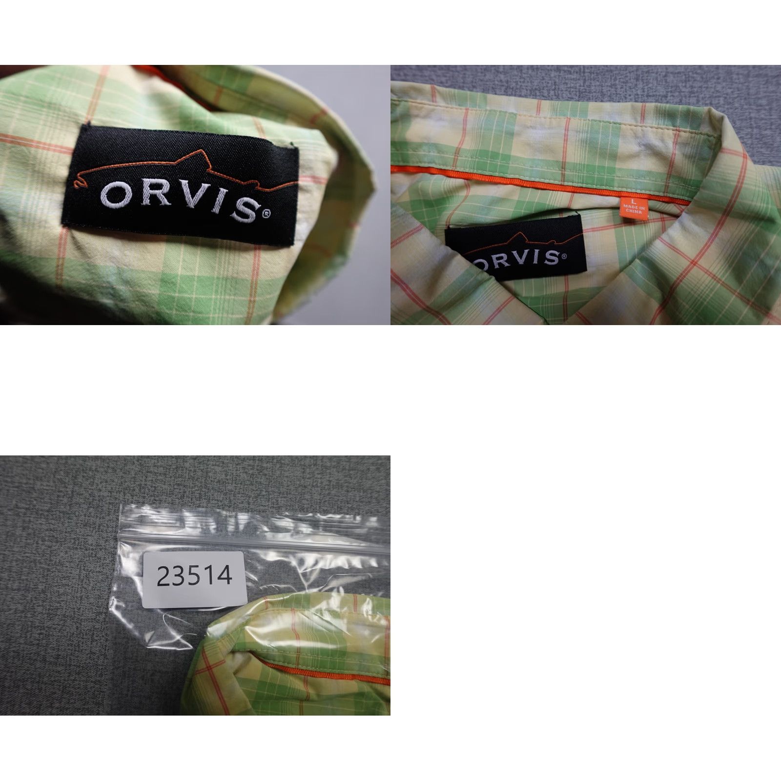 Orvis Orvis Shirt L Green Plaid Button-Up Lightweight Breathable Casual Workwear Mens Size US L / EU 52-54 / 3 - 8 Thumbnail