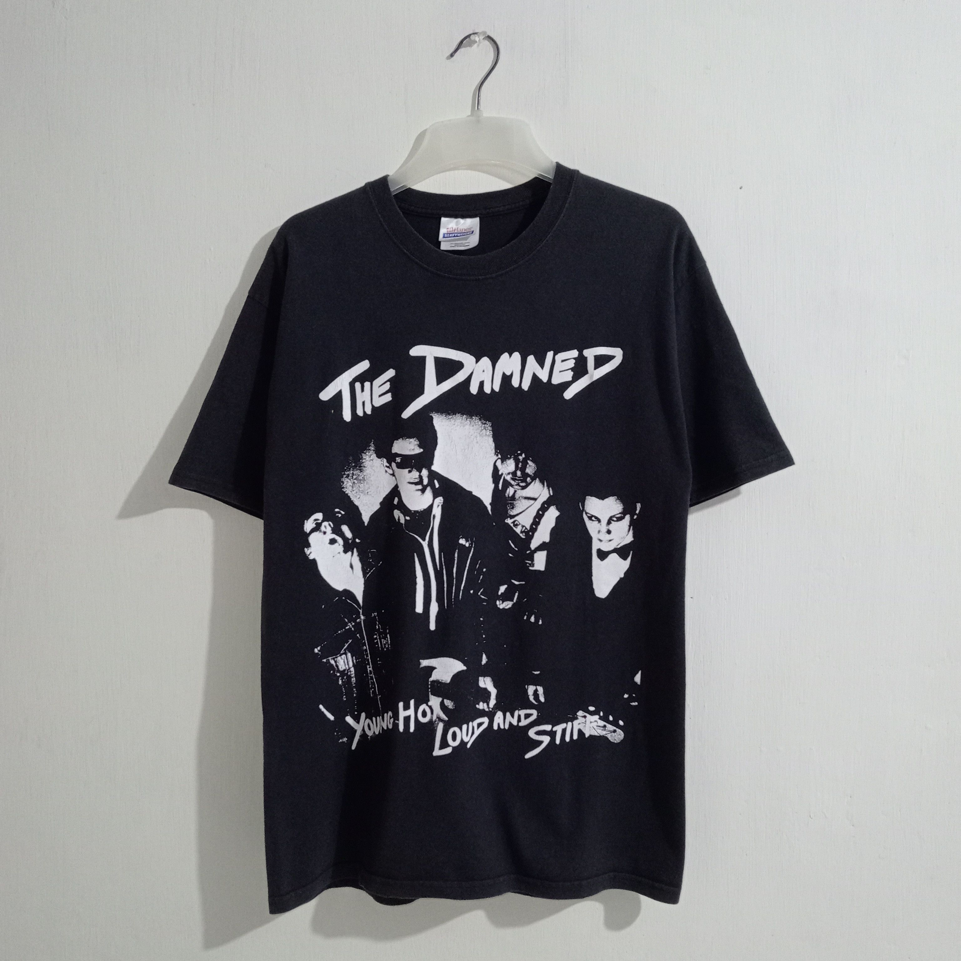image of Band Tees x Rock Band Vintage Early 2000S The Damned in Black, Men's (Size Medium)