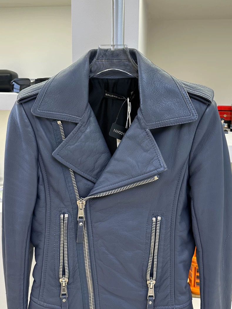 Balenciaga Balenciaga size 34 Leather motorcycle jacket 2501-Nextarrow Size US M / EU 48-50 / 2 - 2 Thumbnail
