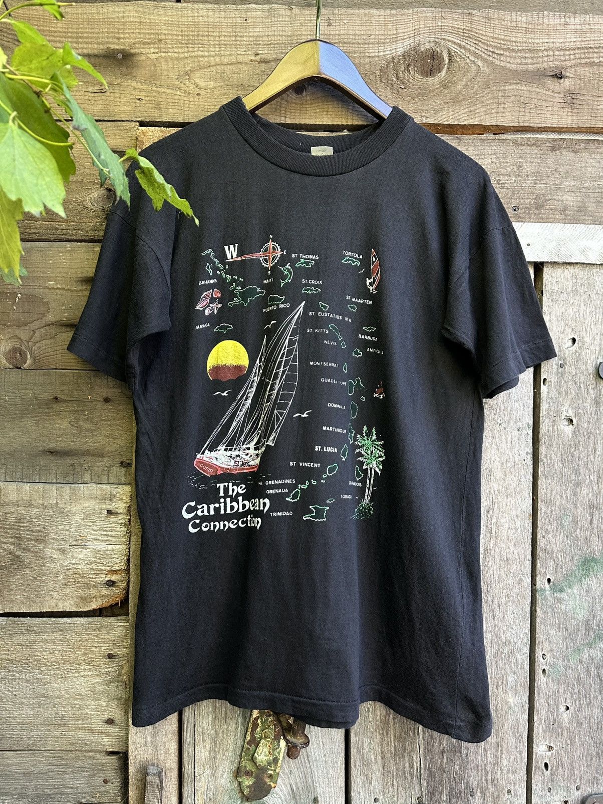 Caribbean × Vintage Vintage 1980s The Caribbean Connection Single Stitch Tee Size US L / EU 52-54 / 3 - 1 Thumbnail