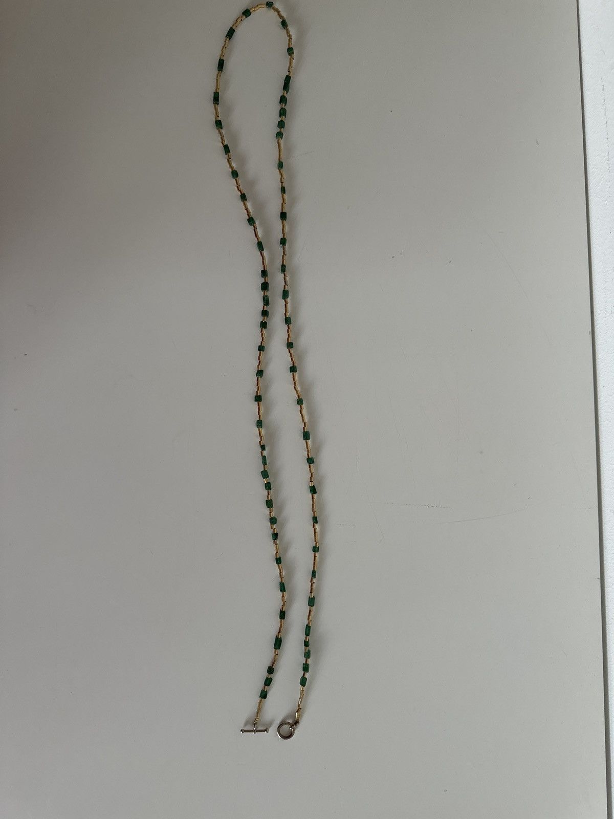 Vintage Green & Gild drop necklace Size ONE SIZE - 5 Thumbnail