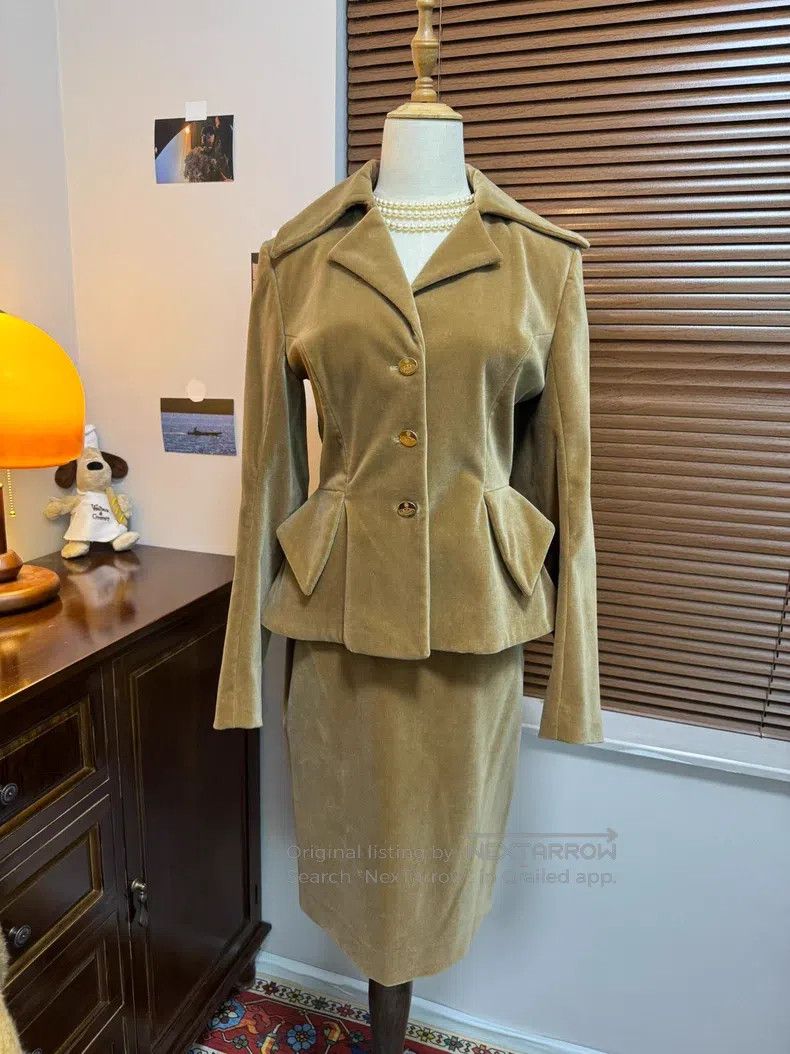 Vivienne Westwood Vivienne Westwood Khaki Velvet Set Size M / US 6-8 / IT 42-44 - 5 Thumbnail