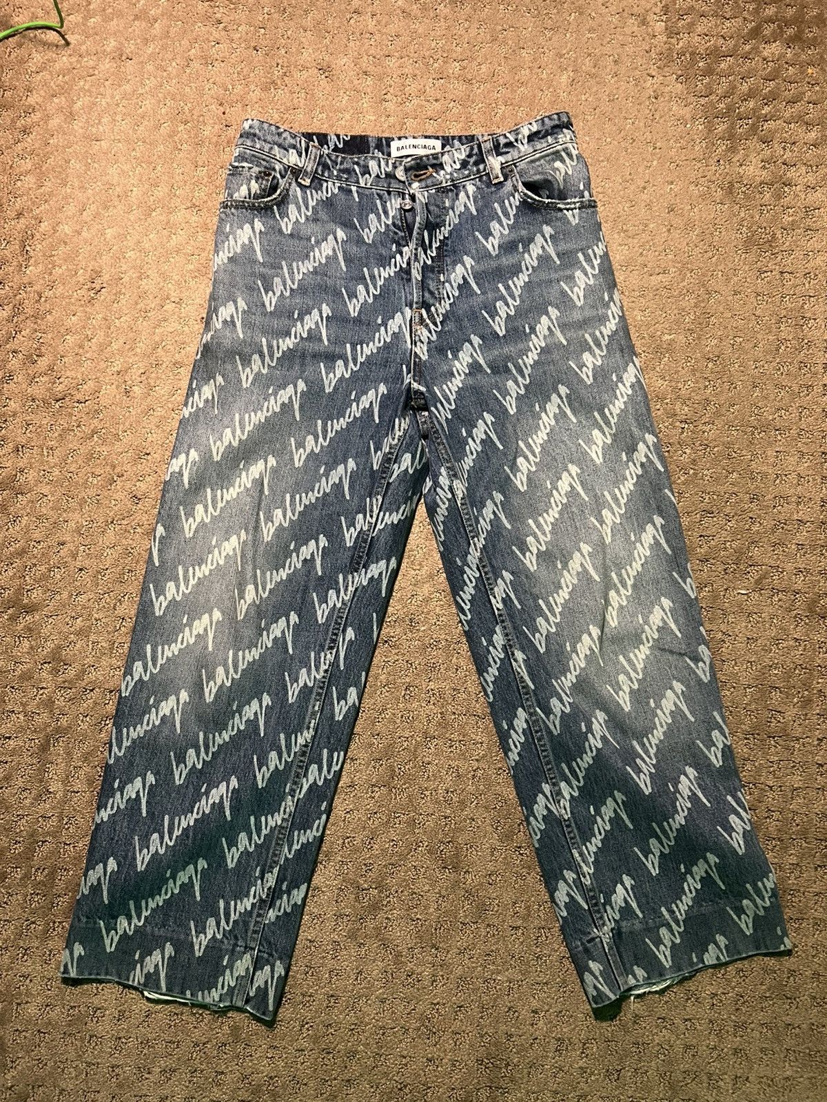 Balenciaga Balenciaga Scribble Jeans Size US 26 / EU 42 - 1 Thumbnail
