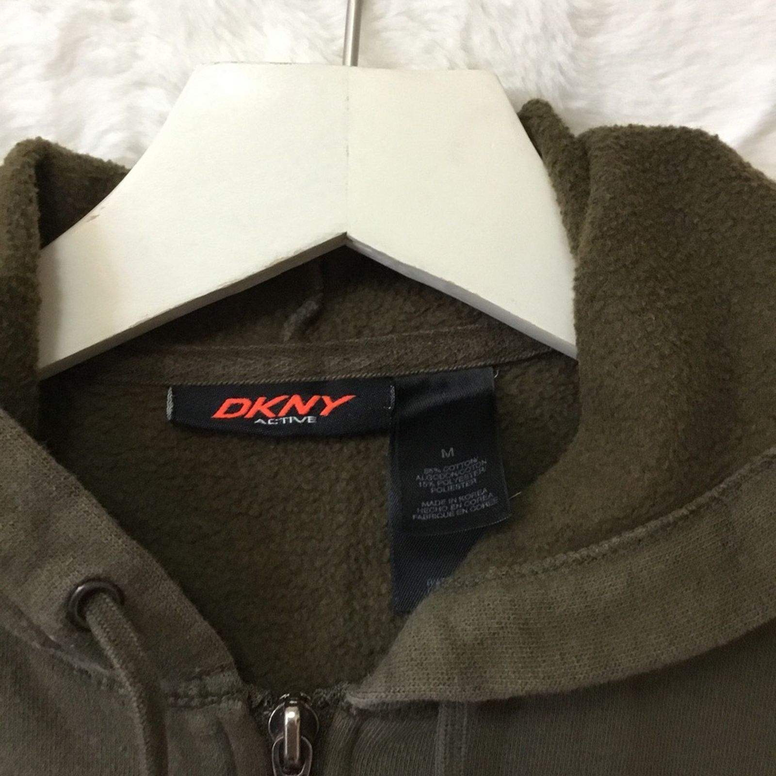 DKNY DKNY Olive Full-Zip Hoodie Size M / US 6-8 / IT 42-44 - 6 Thumbnail
