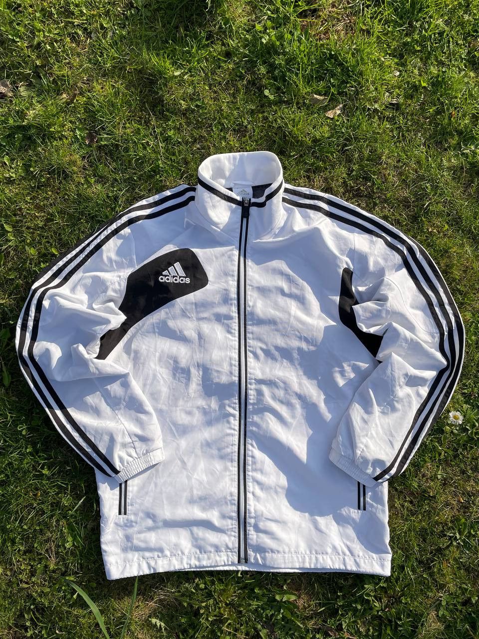 image of Adidas Vintage Sports Jacket Size L in White, Men's