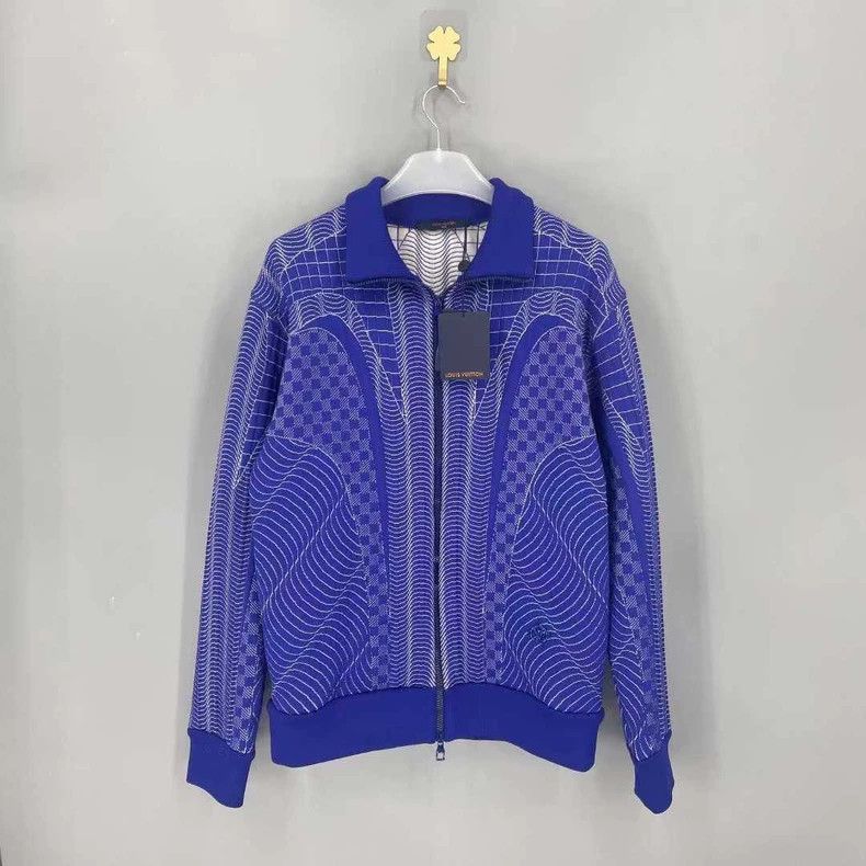Louis Vuitton Louis Vuitton Striped printed zip stand up collar long sle Size US L / EU 52-54 / 3 - 1 Thumbnail