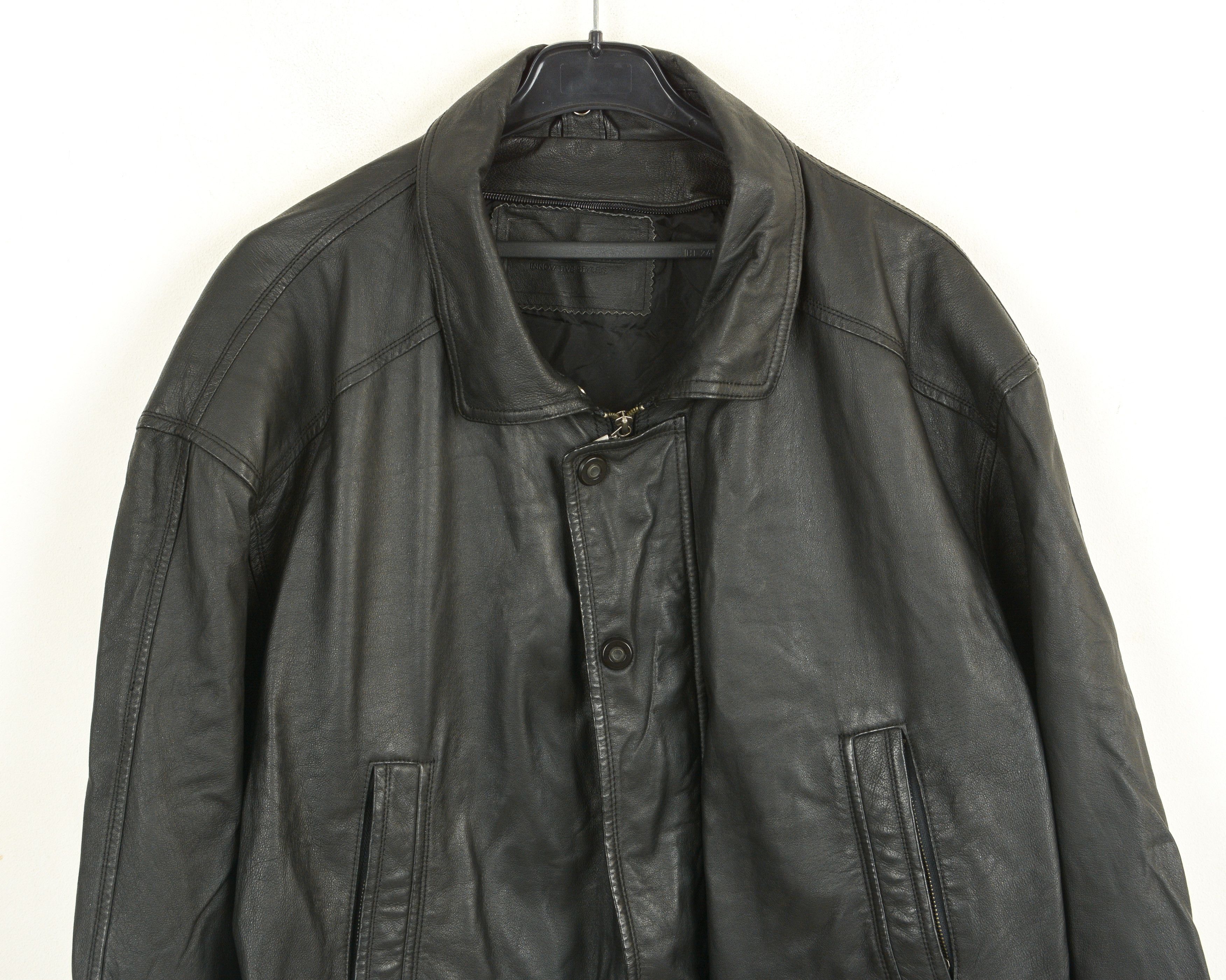 Vintage Canda Uk 48 Us Leather Over Coat Jacket Grunge 3XL Outdoors Size US XXL / EU 58 / 5 - 9 Thumbnail