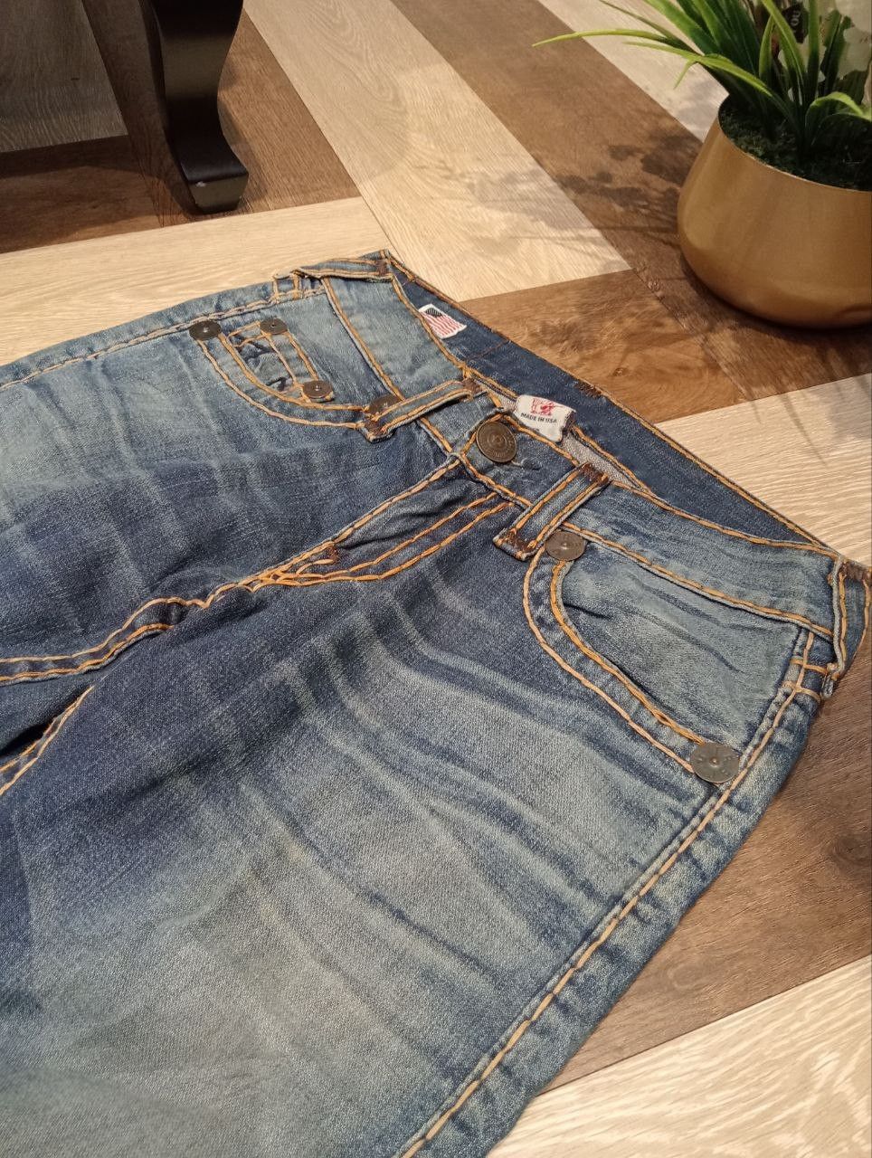 True Religion VINTAGE TRUE RELIGION WASHED BLUE DENIM PANTS Size US 29 - 6 Thumbnail