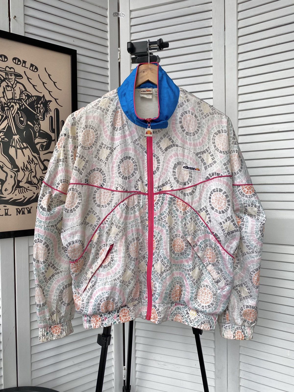 Ellesse × Vintage Vintage Ellesse Track Retro Jacket Baggy Nylon 90s Abstract Size US S / EU 44-46 / 1 - 1 Thumbnail